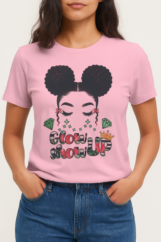 Glow Show UP Pink T-Shirt – Bold, Beautiful & Confident