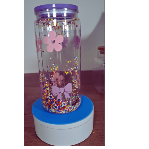 All I Have Is Love” Tumbler – Floral & Heart Design